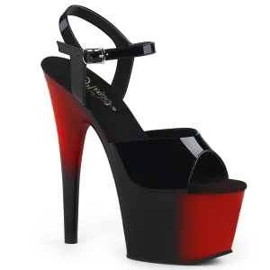 Adore-709BR Black Patent/Red-Black, 7" Heels (Speed Heels)