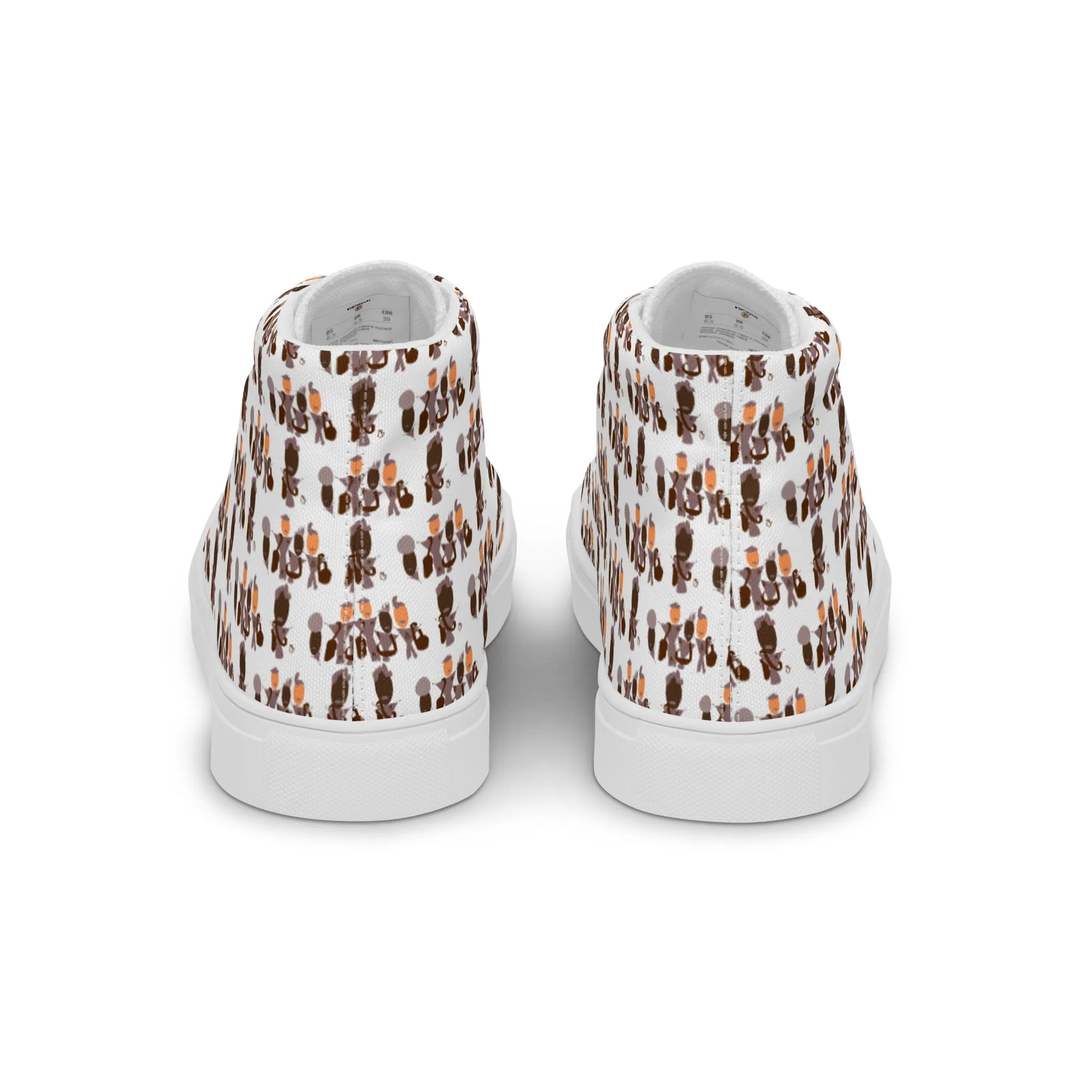 AJbeneficial Entourage Women’s high top canvas shoes on White