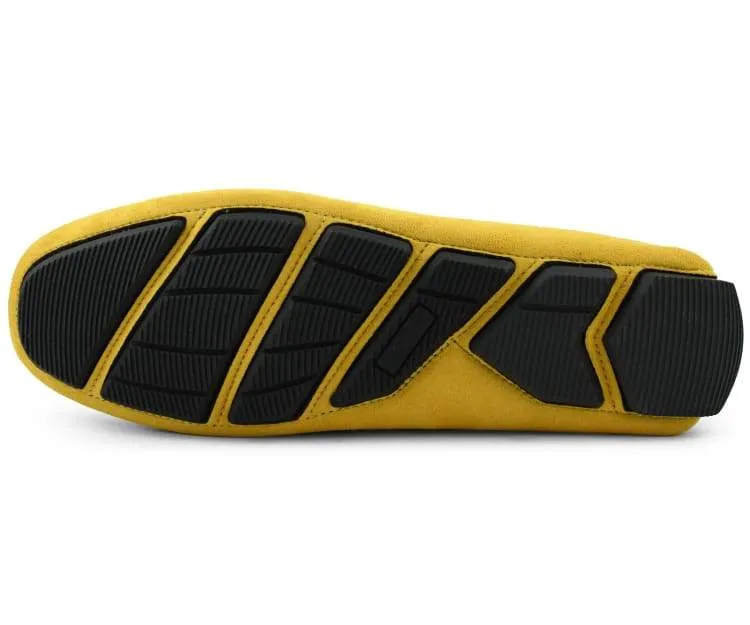 Amali Walken 2 Men's Suede Driving Loafers Mustard Yellow