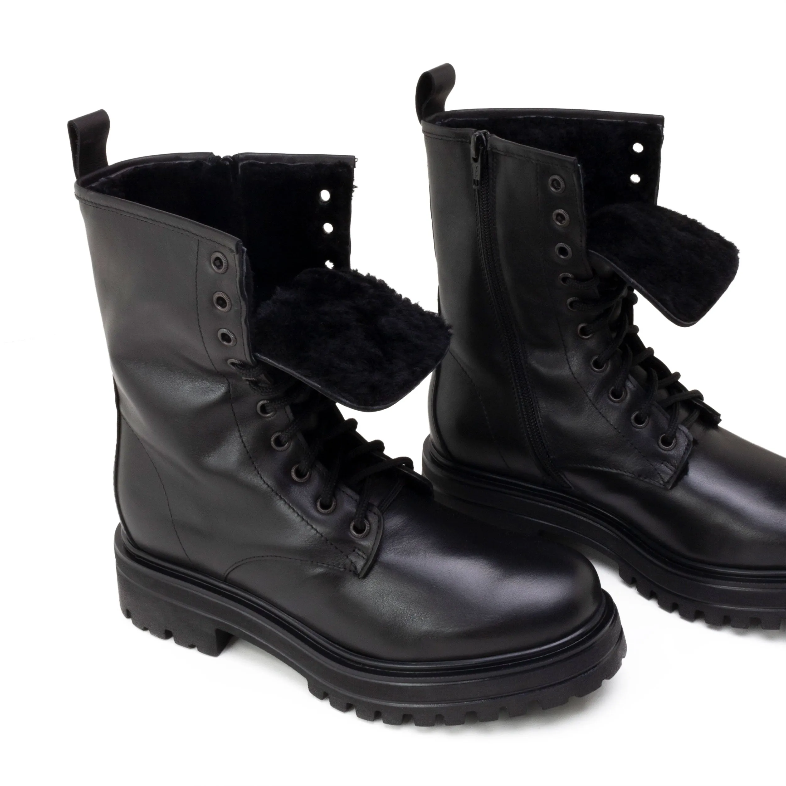 ASPEN COMBAT BOOTS WITH FUR