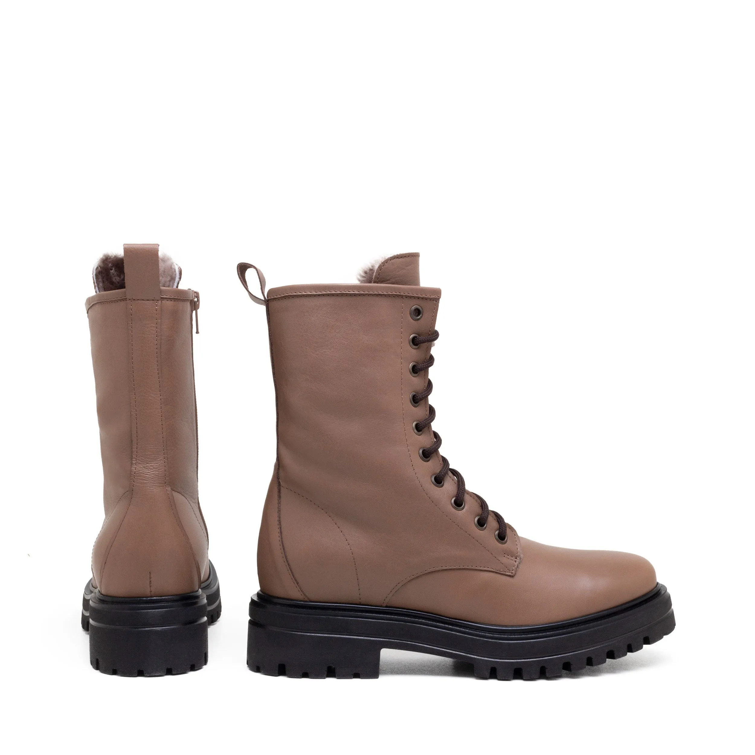 ASPEN COMBAT BOOTS WITH FUR