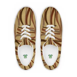 Autumn Stripes Women’s lace-up canvas shoes