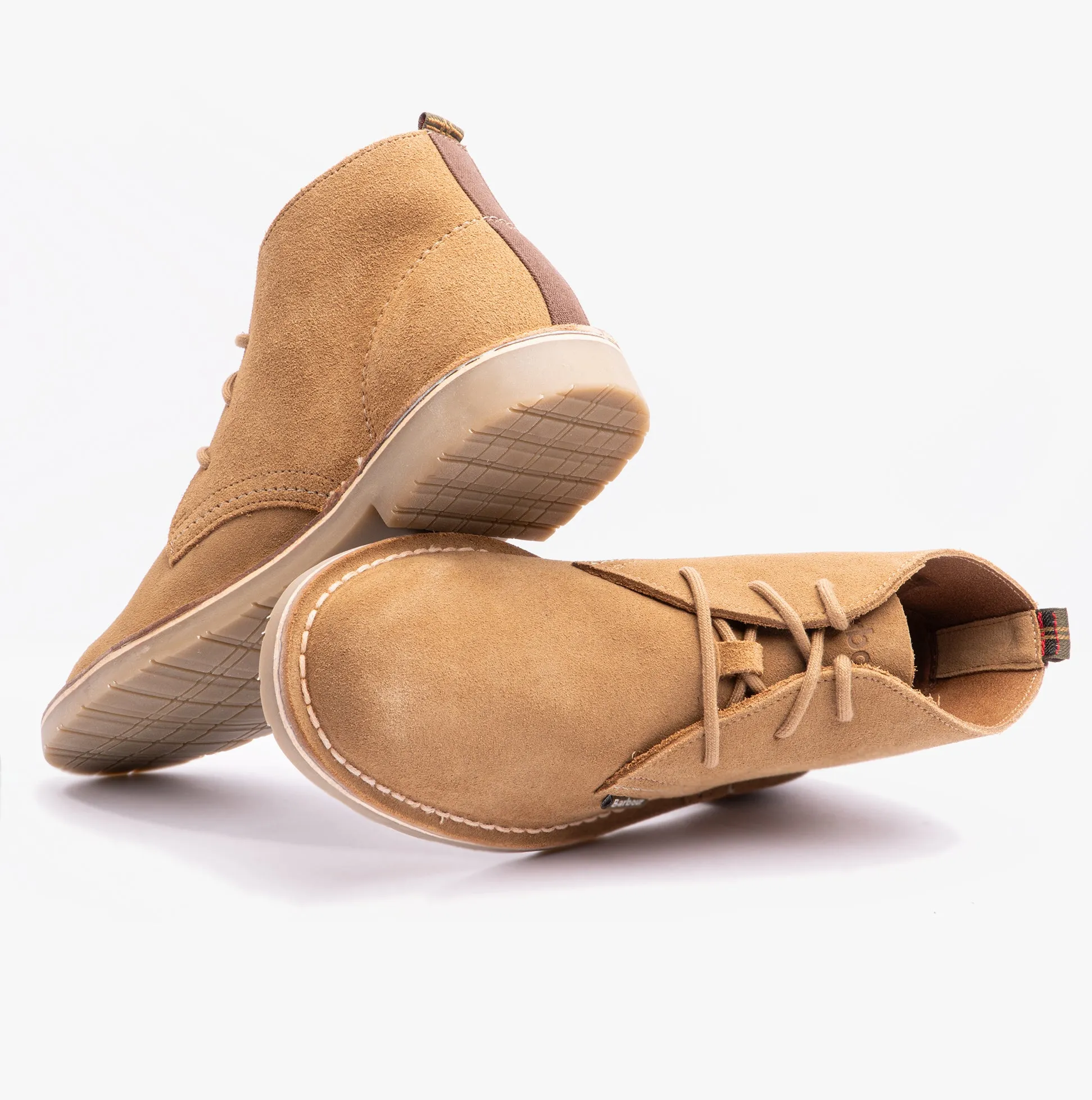 Barbour SITON Mens Desert Boots Sand Suede