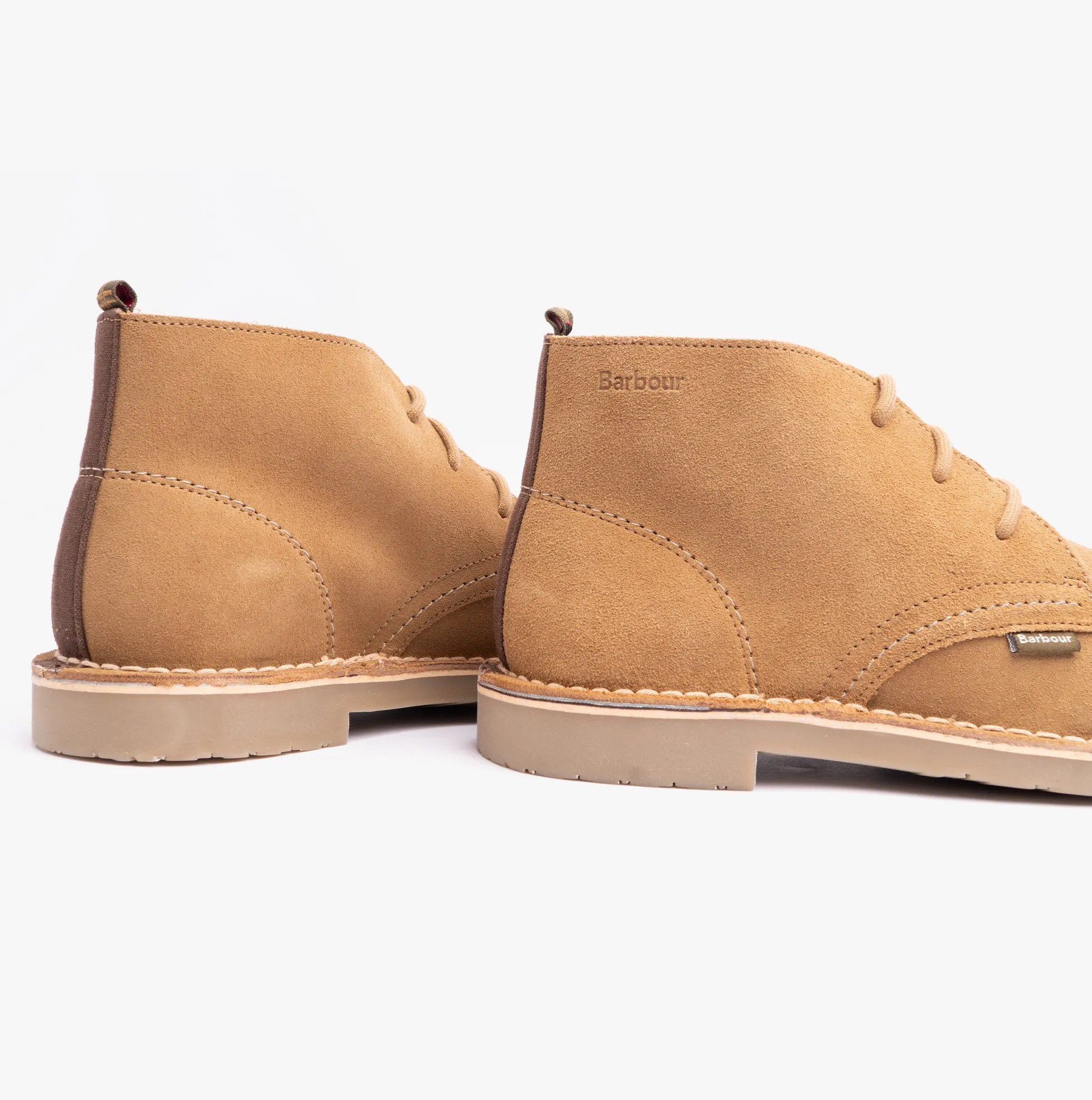 Barbour SITON Mens Desert Boots Sand Suede