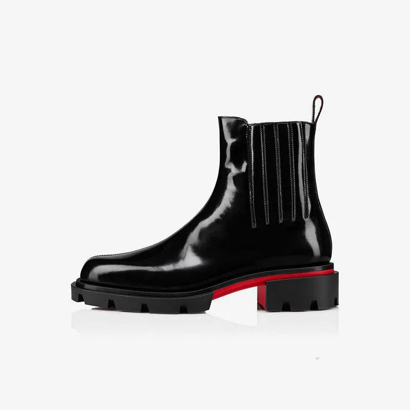 Center stitched Patent Leather Boots