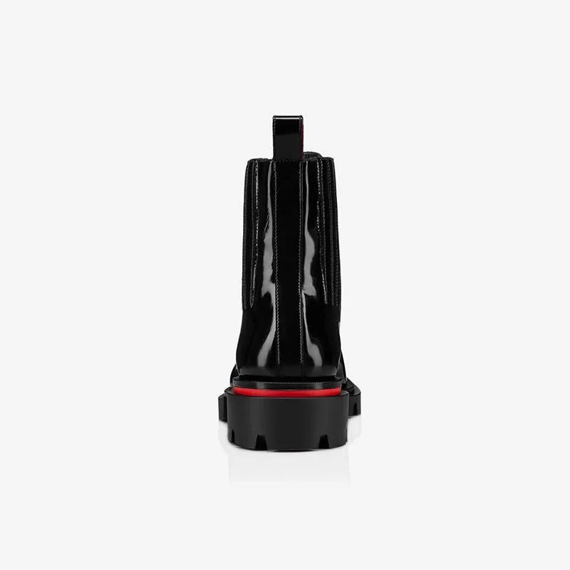 Center stitched Patent Leather Boots