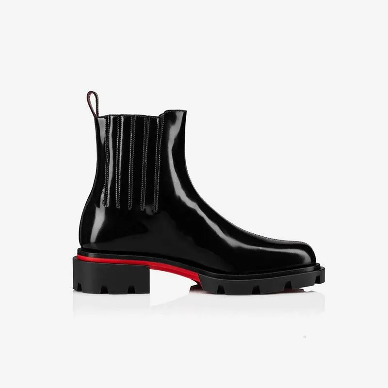 Center stitched Patent Leather Boots