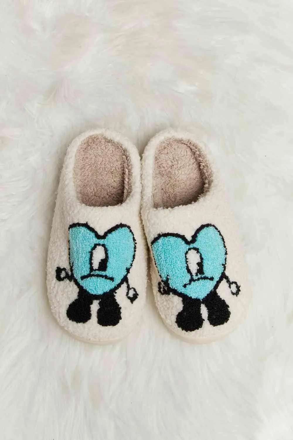Charming Heart Print Plush Fleece Slippers - Indulge in Cozy Bliss