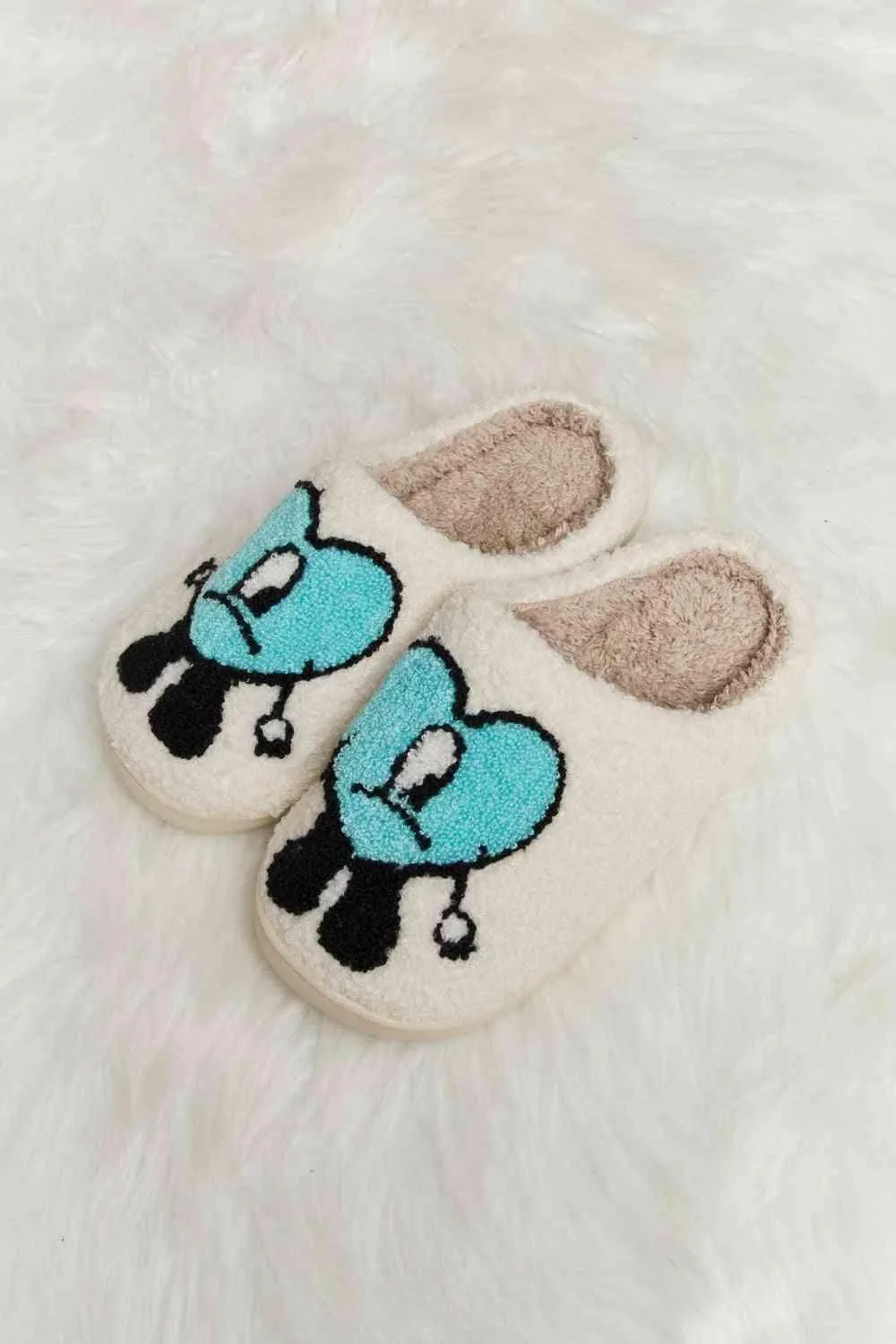 Charming Heart Print Plush Fleece Slippers - Indulge in Cozy Bliss
