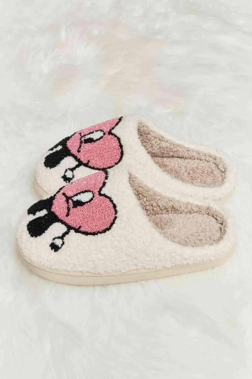 Charming Heart Print Plush Fleece Slippers - Indulge in Cozy Bliss