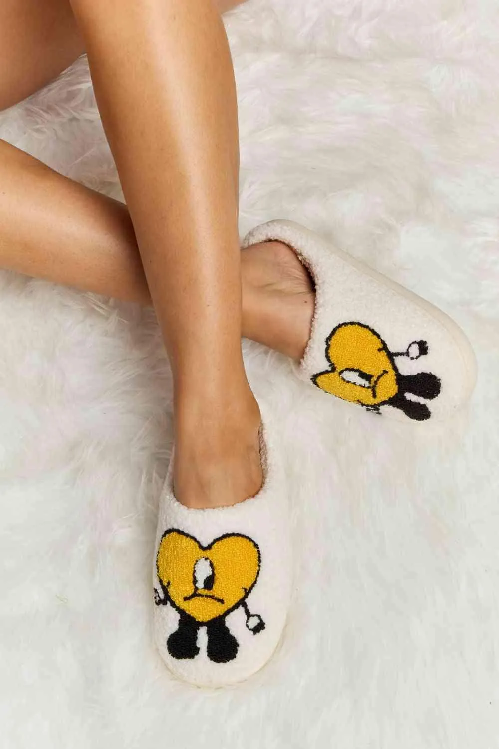 Charming Heart Print Plush Fleece Slippers - Indulge in Cozy Bliss