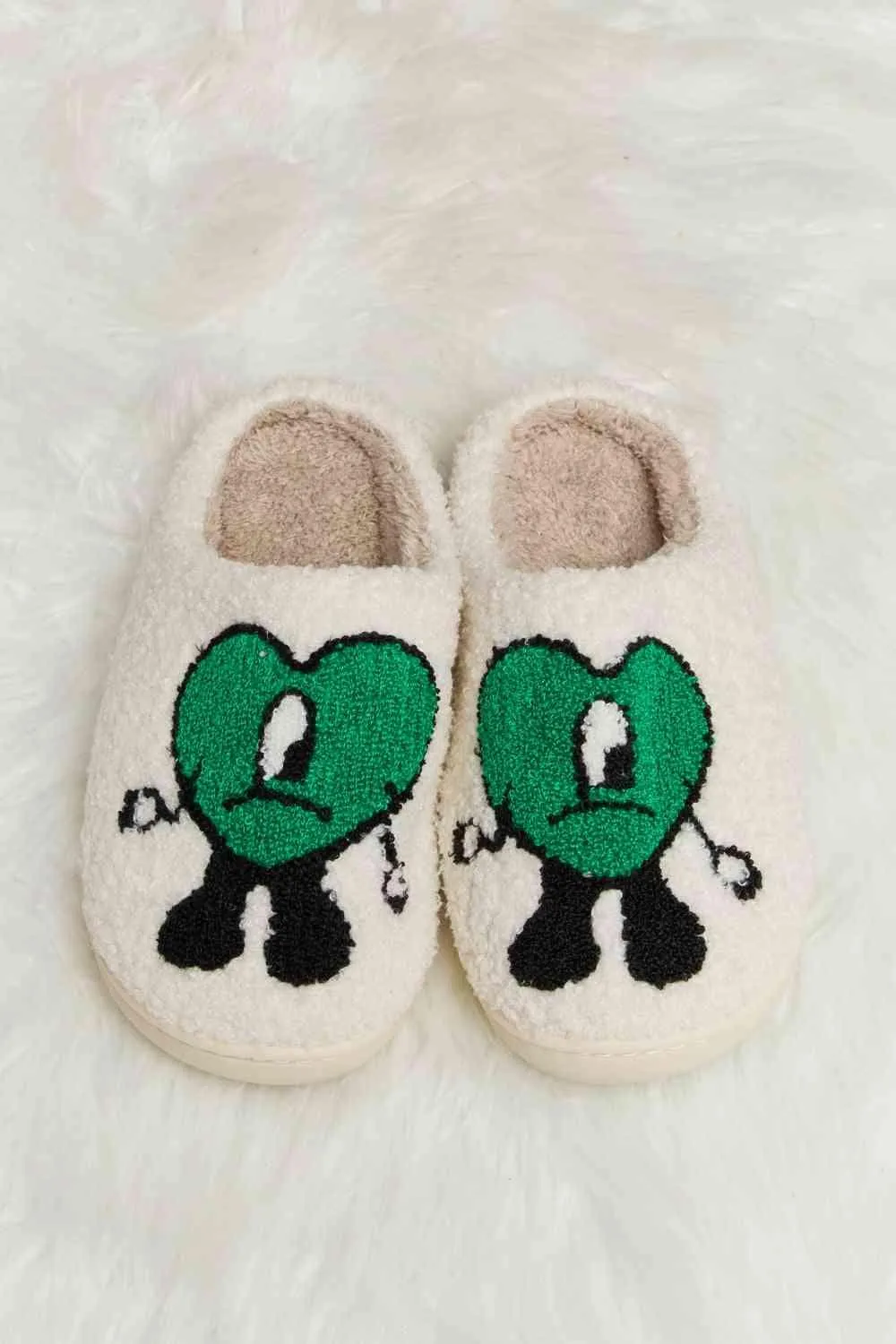 Charming Heart Print Plush Fleece Slippers - Indulge in Cozy Bliss
