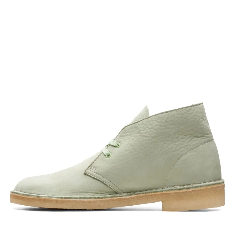 Clarks Originals Desert Boots Men's Pale Green Leather 26165743