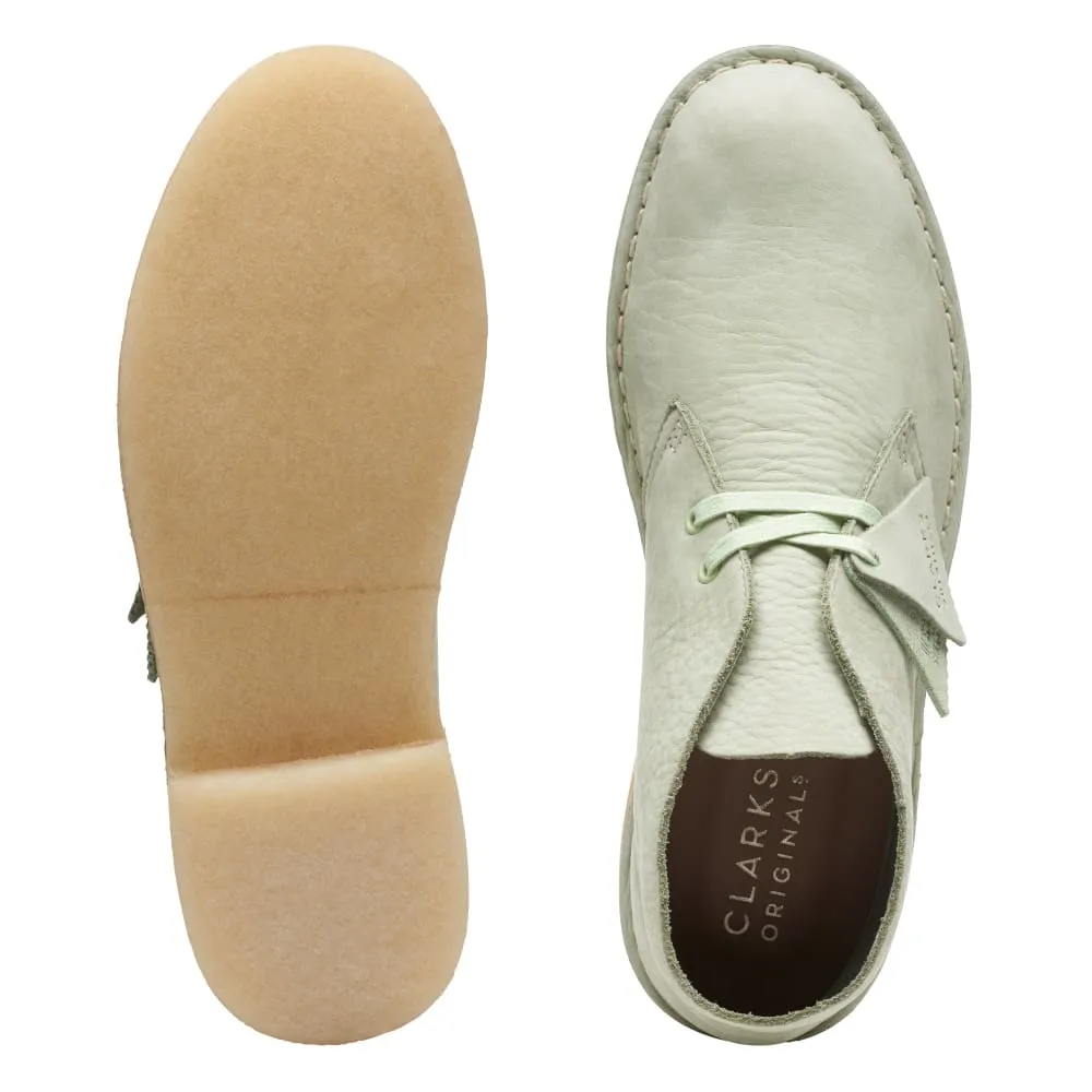 Clarks Originals Desert Boots Men's Pale Green Leather 26165743