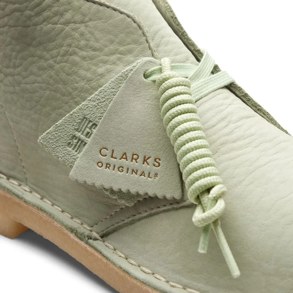 Clarks Originals Desert Boots Men's Pale Green Leather 26165743