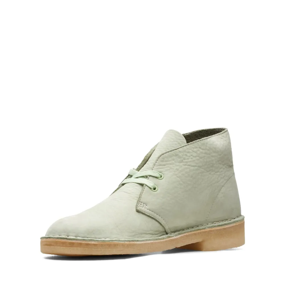 Clarks Originals Desert Boots Men's Pale Green Leather 26165743