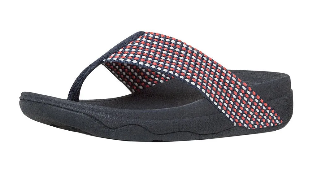FitFlop Women's Surfa Flip-Flop, Midnight Navy Mix