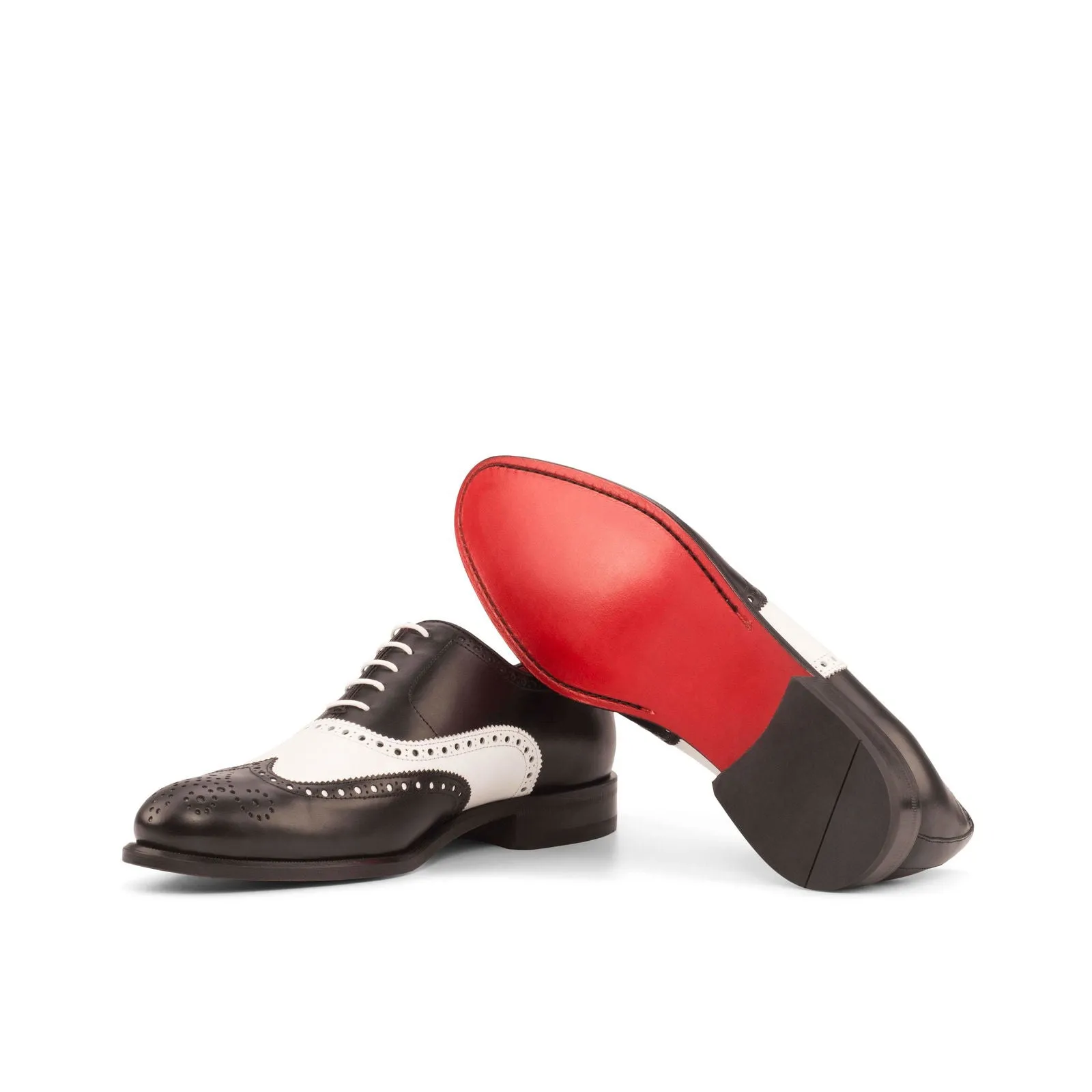 Full Brogue-Box Calf, White, Black