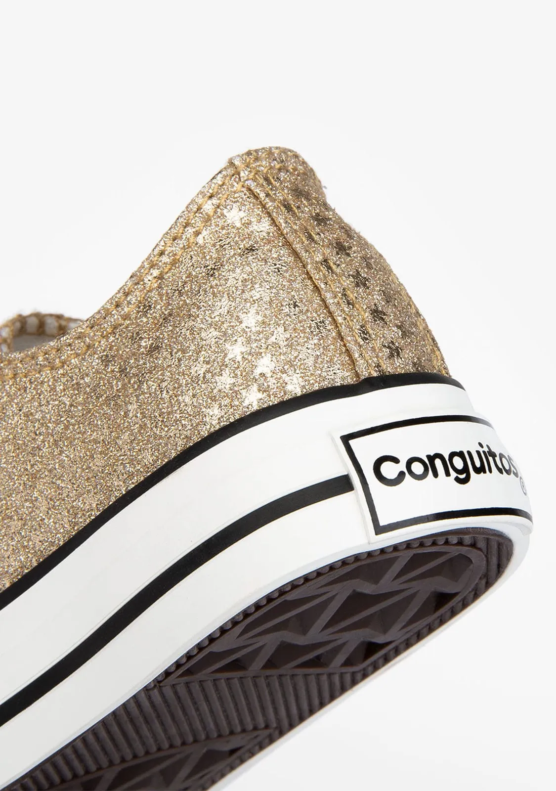 Girl's Platium Glitter Sneakers