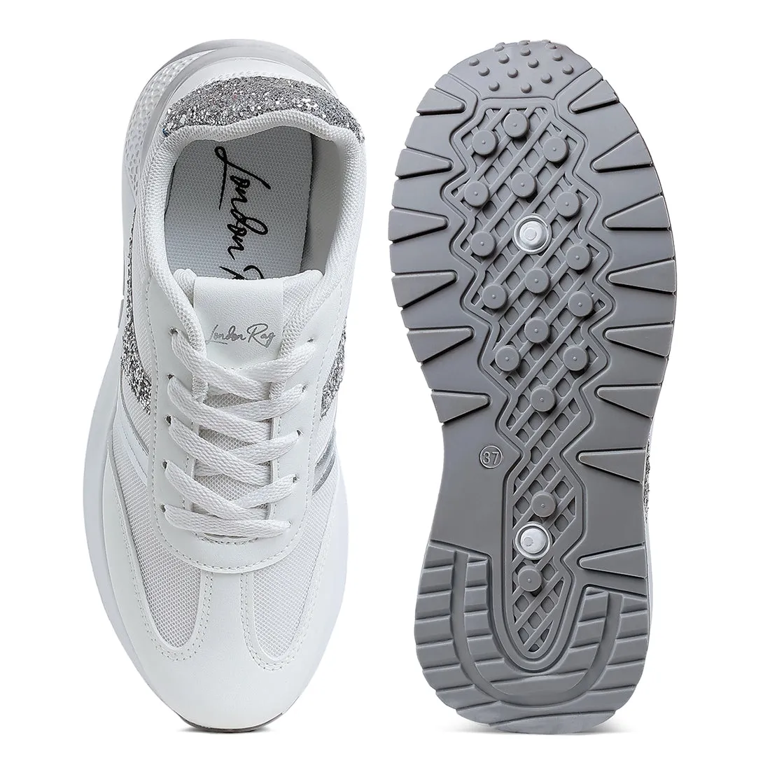 Glitter Detail Chunky Sneakers