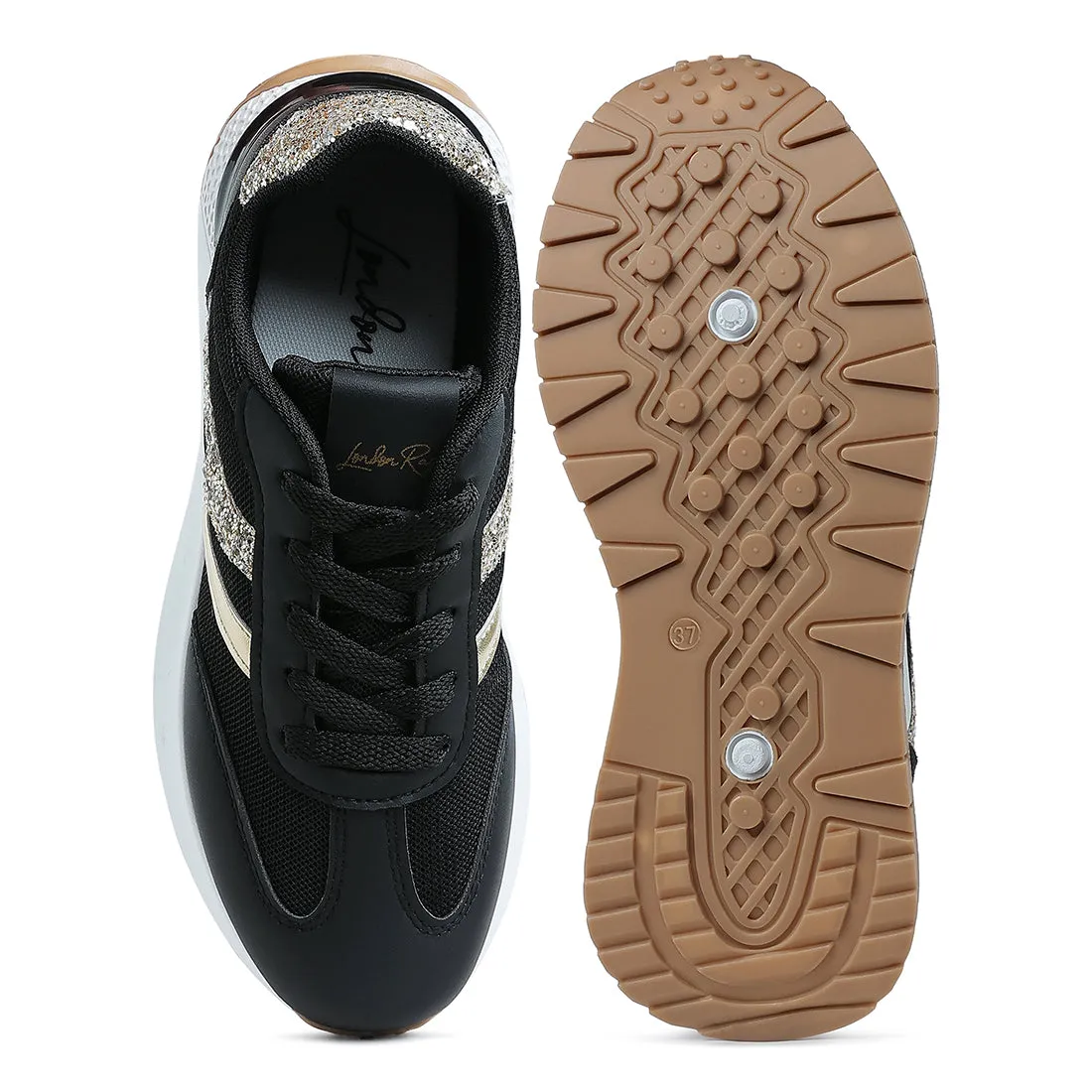 Glitter Detail Chunky Sneakers