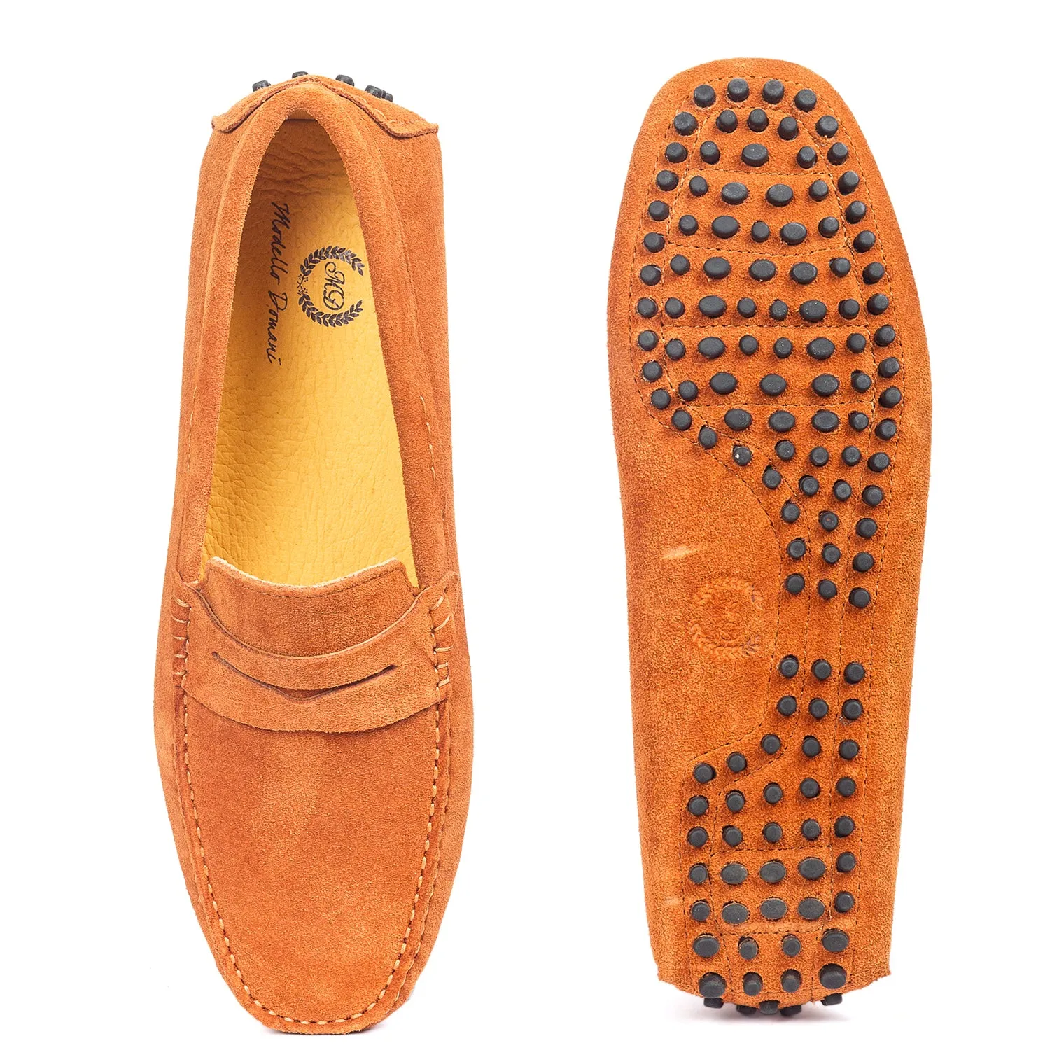 Gommino Suede Penny Loafers (Tan)
