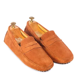 Gommino Suede Penny Loafers (Tan)