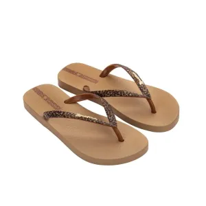 Ipanema Duna Animal in Tan Flip Flops