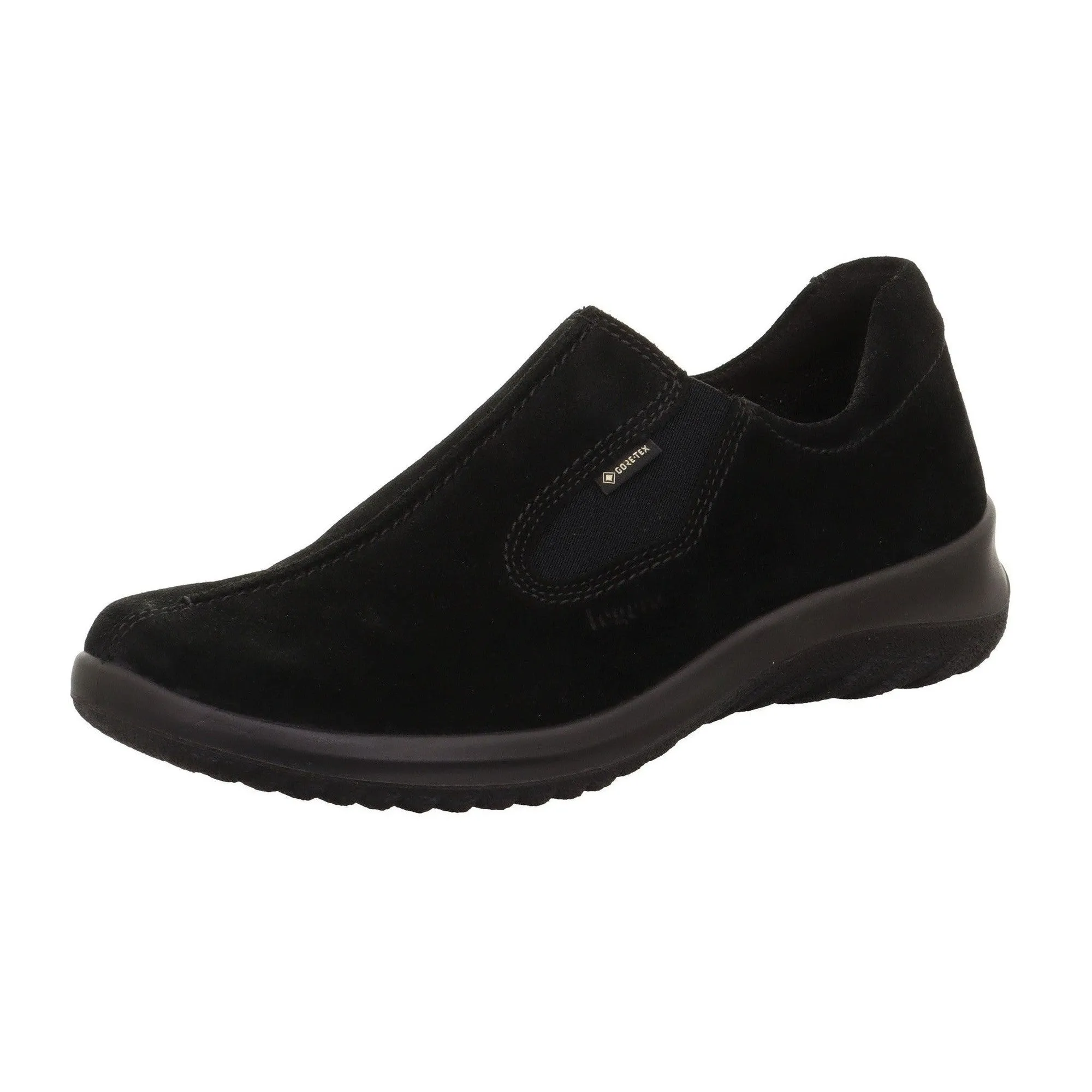 Legero 2-009568-0000 Softboot Black Waterproof Suede Slip On Loafers