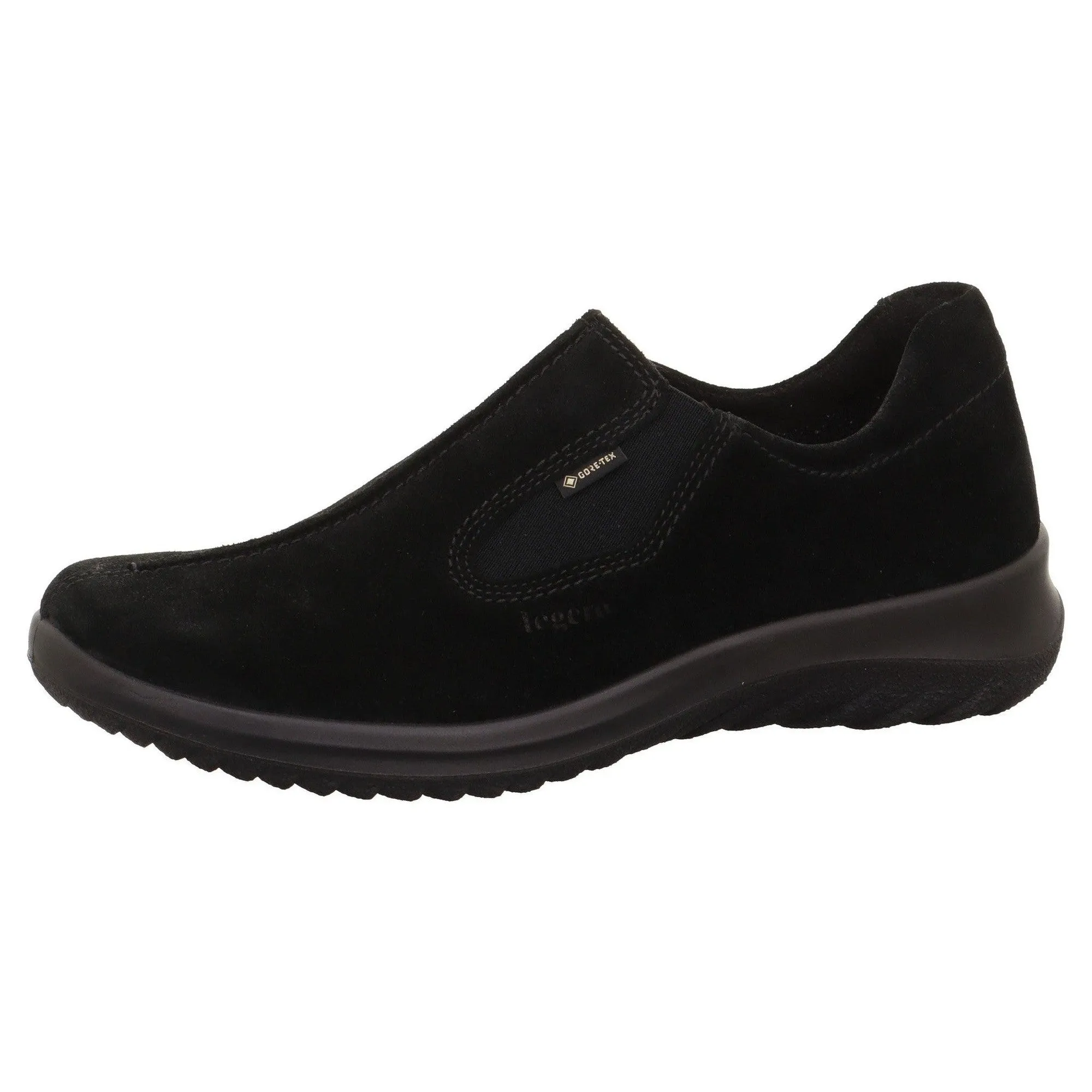 Legero 2-009568-0000 Softboot Black Waterproof Suede Slip On Loafers