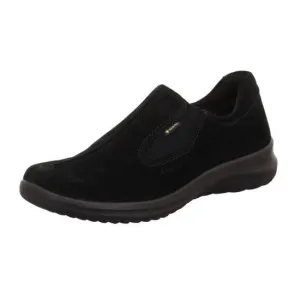 Legero 2-009568-0000 Softboot Black Waterproof Suede Slip On Loafers