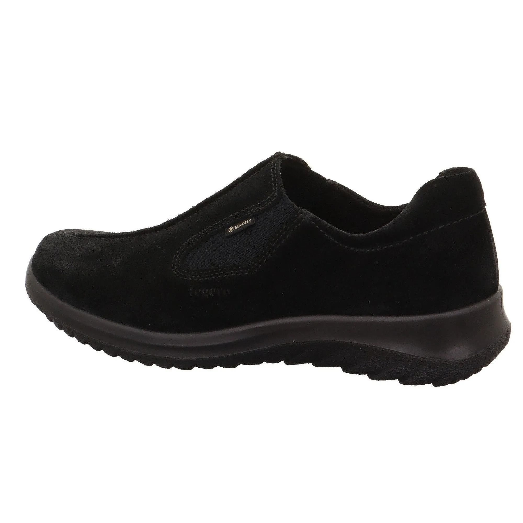 Legero 2-009568-0000 Softboot Black Waterproof Suede Slip On Loafers