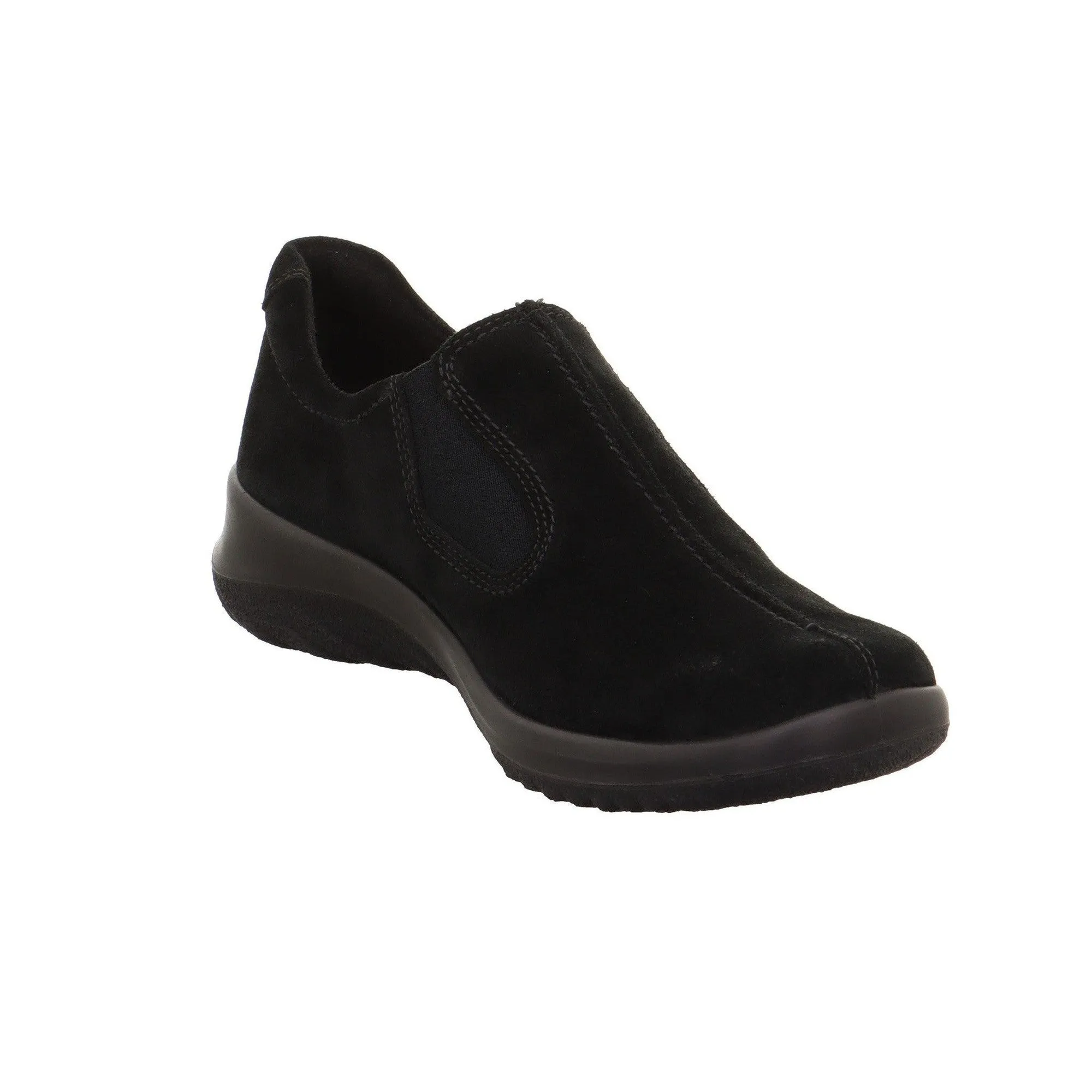 Legero 2-009568-0000 Softboot Black Waterproof Suede Slip On Loafers