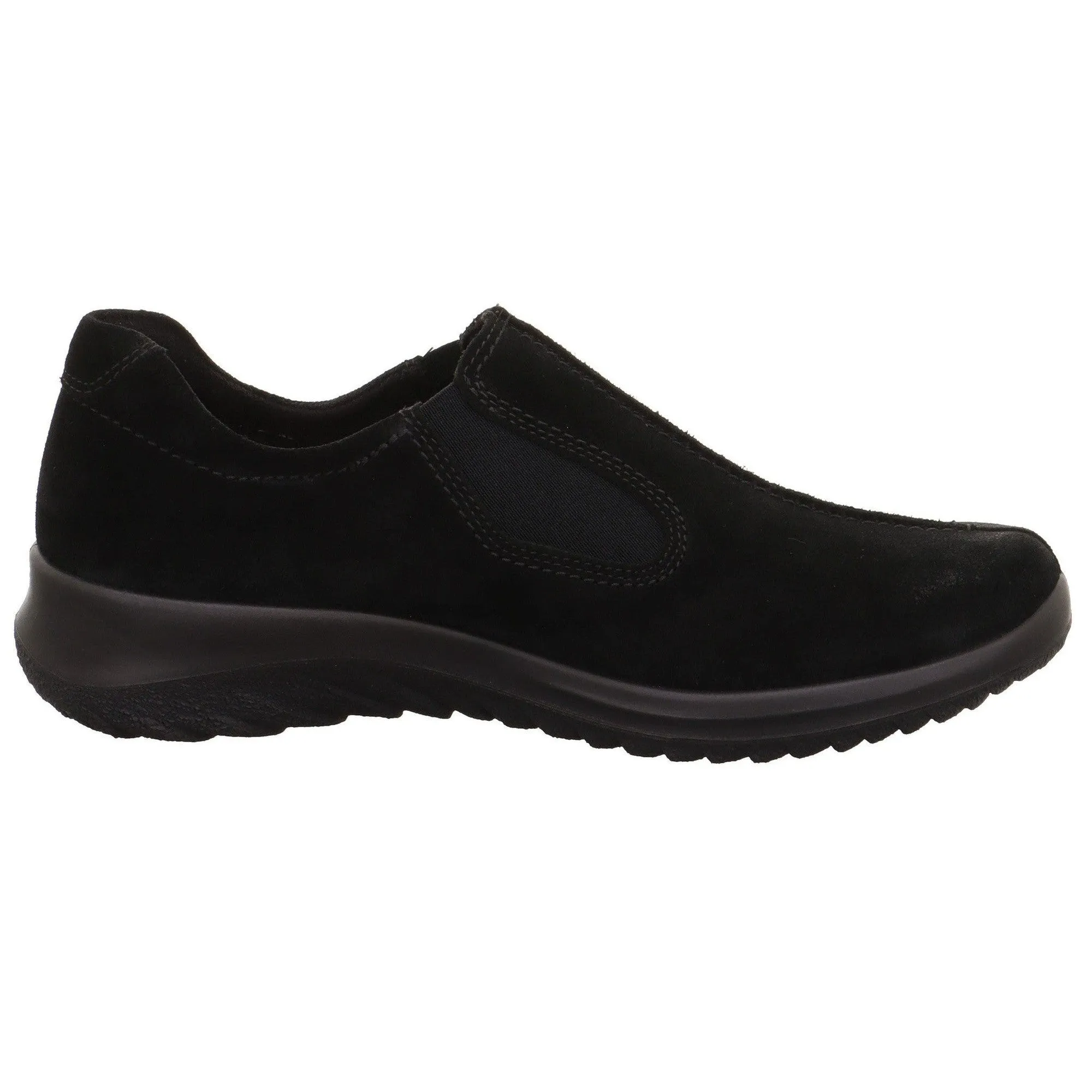 Legero 2-009568-0000 Softboot Black Waterproof Suede Slip On Loafers
