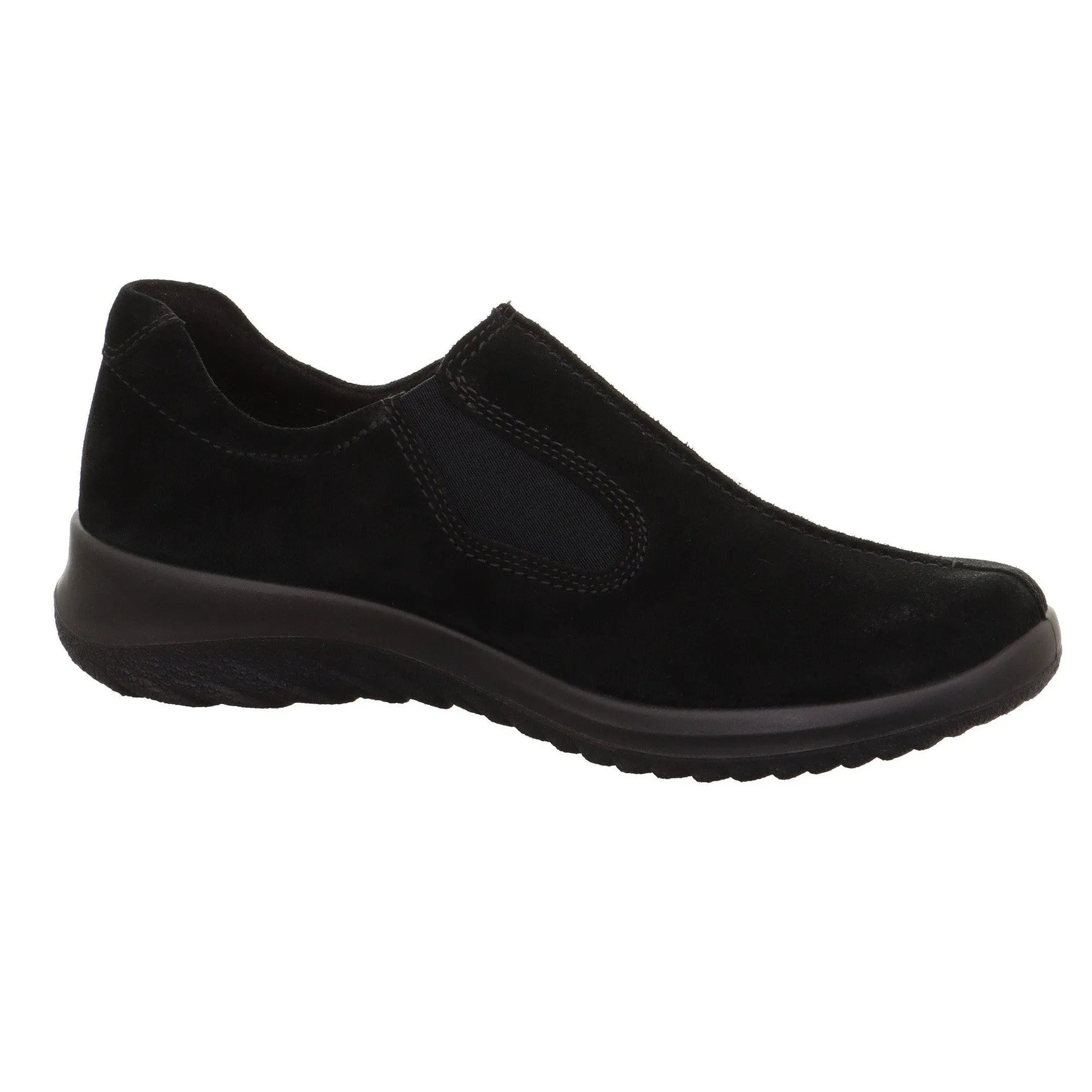 Legero 2-009568-0000 Softboot Black Waterproof Suede Slip On Loafers
