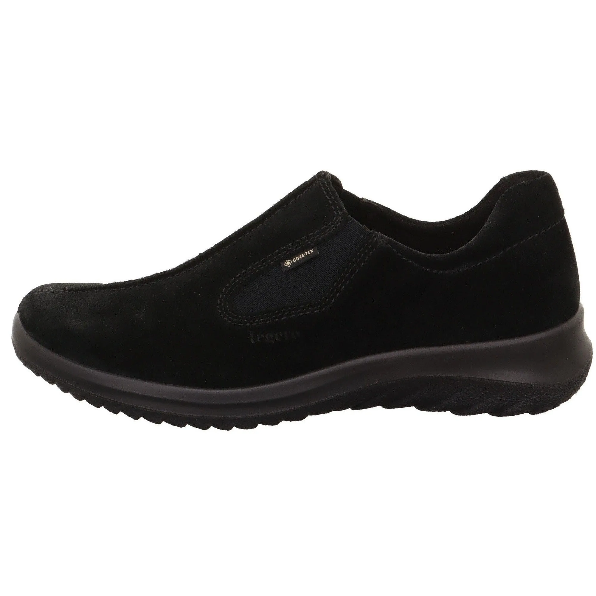 Legero 2-009568-0000 Softboot Black Waterproof Suede Slip On Loafers