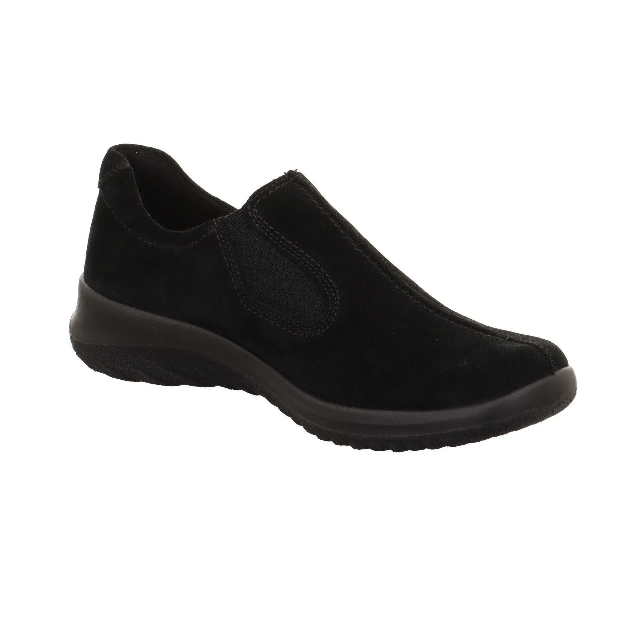 Legero 2-009568-0000 Softboot Black Waterproof Suede Slip On Loafers