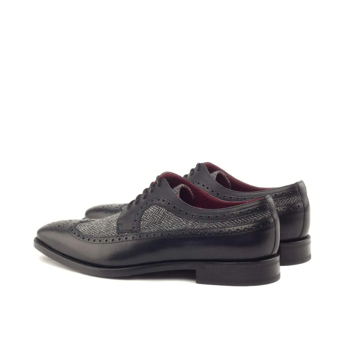 Longwing Blucher-Painted Calf, Sartorial, Black, Grey-Wholesale
