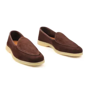 Lorenzo Belgian Loafer - Castorino Suede Brown Unlined Flex