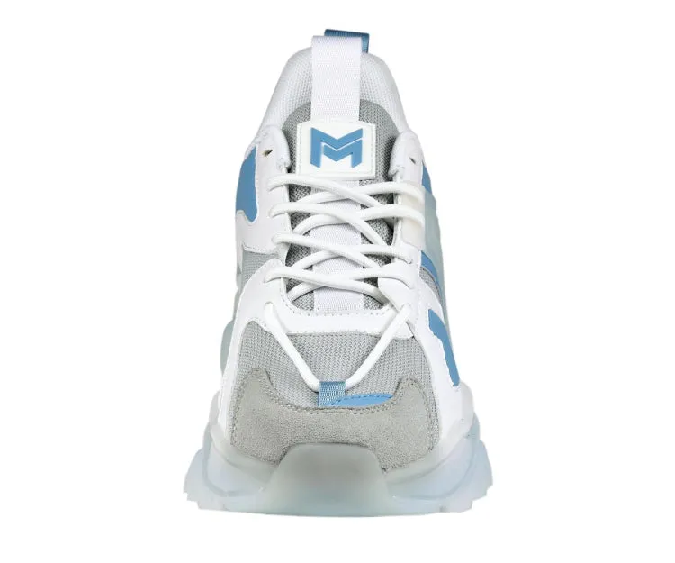 Mazino Stellar Urban Chunky Sneakers Men’s White Blue Mesh