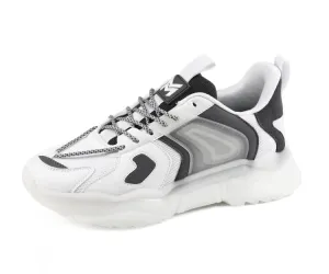 Mazino Stellar Urban Edge Men’s White/Grey Chunky Sneakers