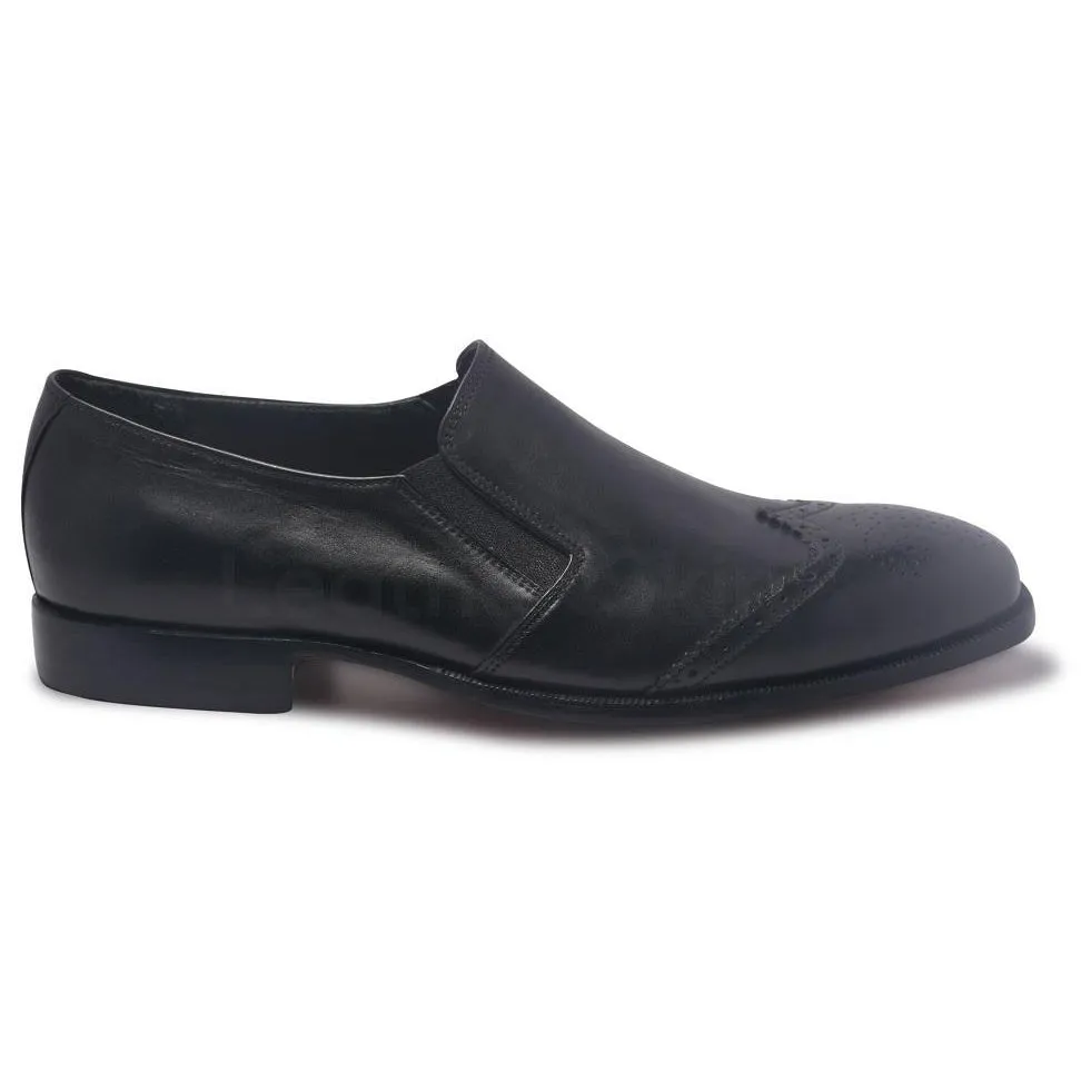 Men Black Handmade Genuine Leather Shoes