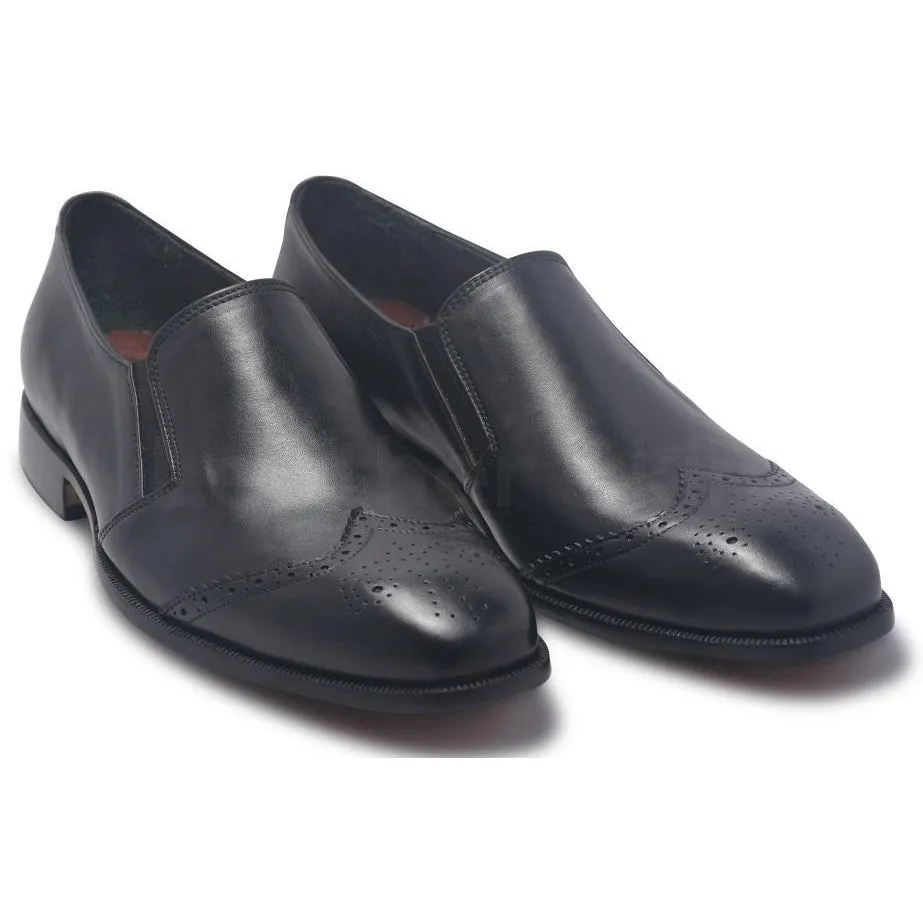 Men Black Handmade Genuine Leather Shoes