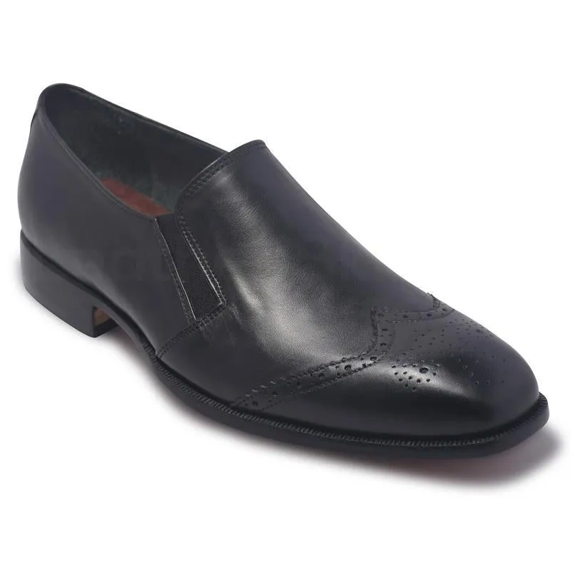 Men Black Handmade Genuine Leather Shoes