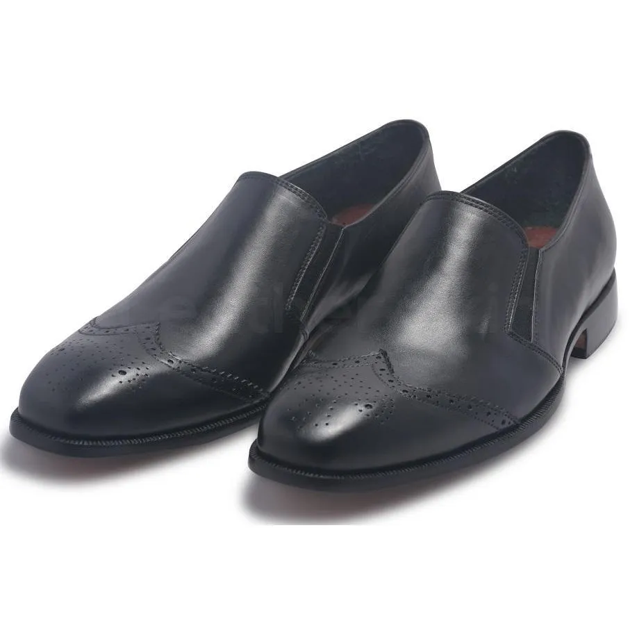 Men Black Handmade Genuine Leather Shoes