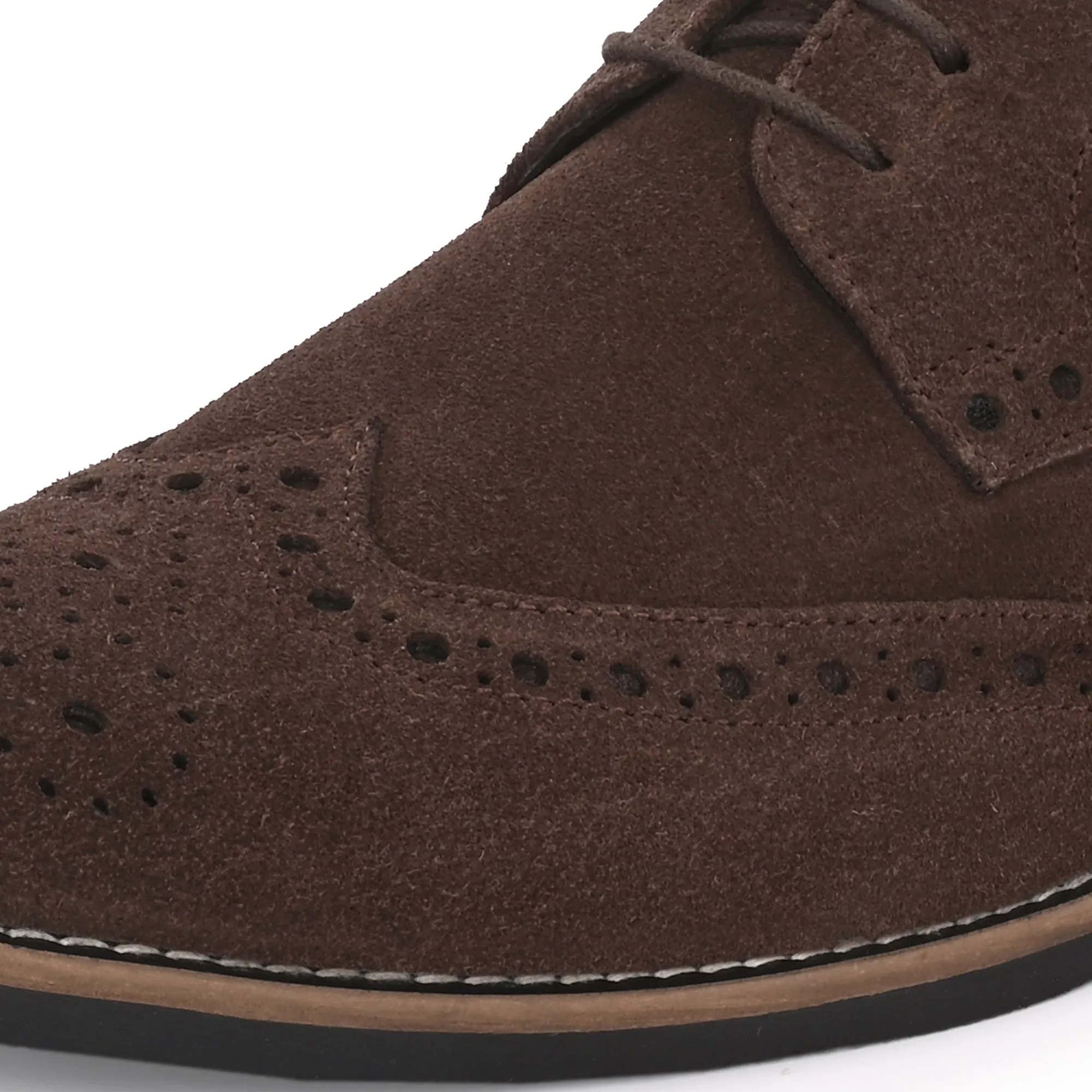 Mighty Suede Leather Brogue Derby Lace Ups