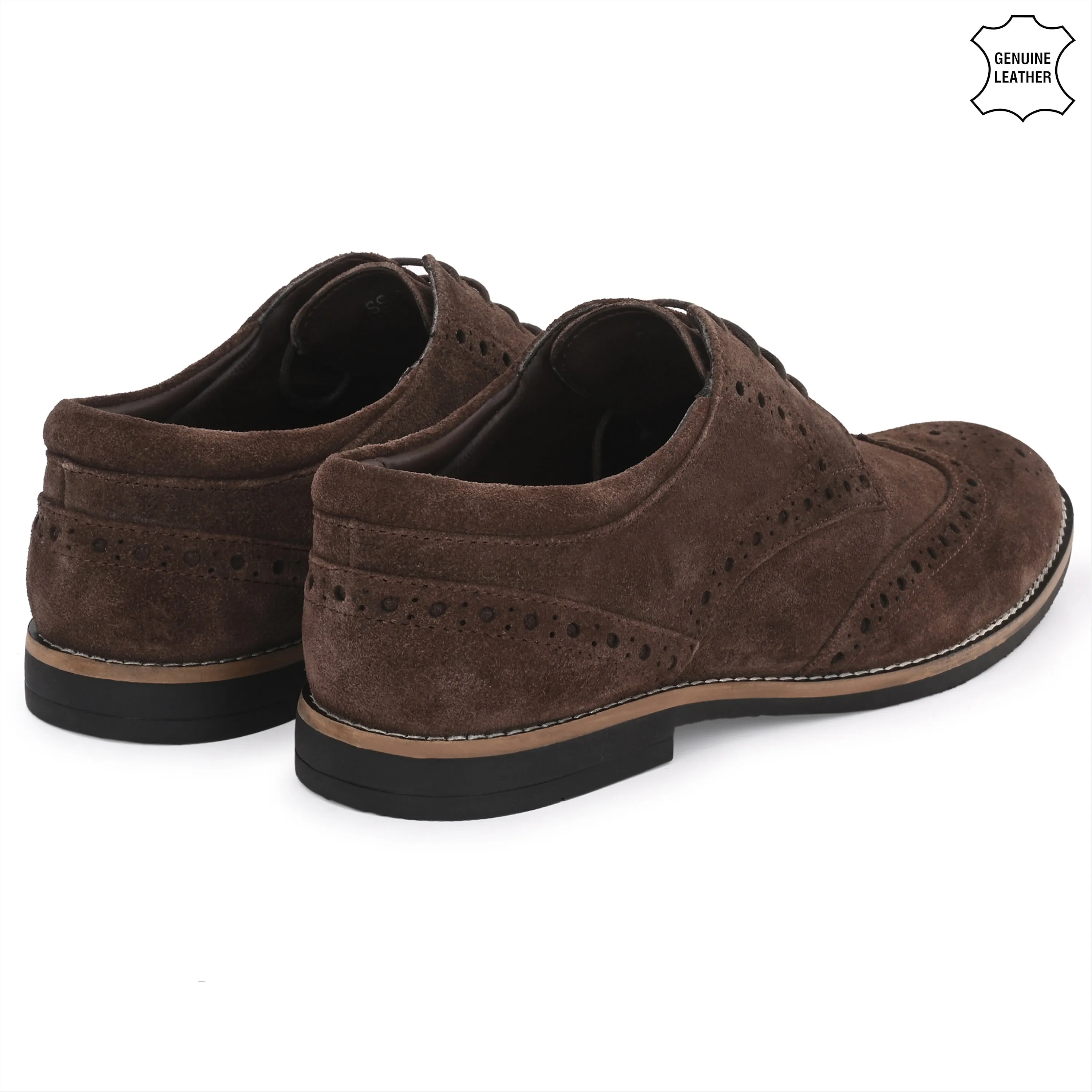 Mighty Suede Leather Brogue Derby Lace Ups