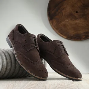 Mighty Suede Leather Brogue Derby Lace Ups
