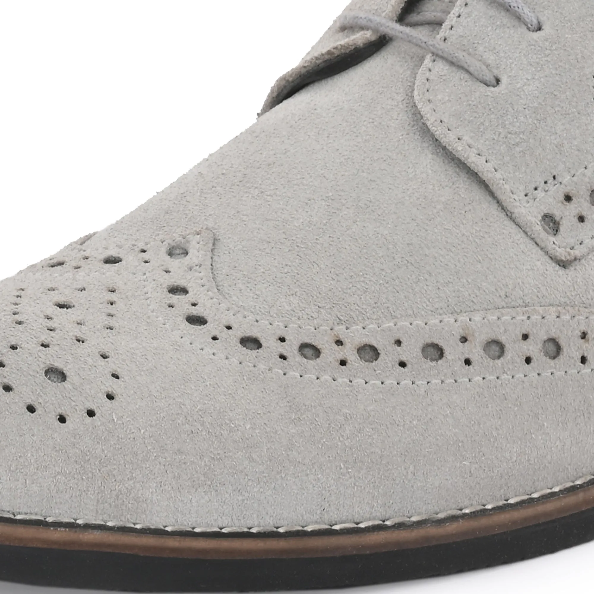Mighty Suede Leather Brogue Derby Lace Ups