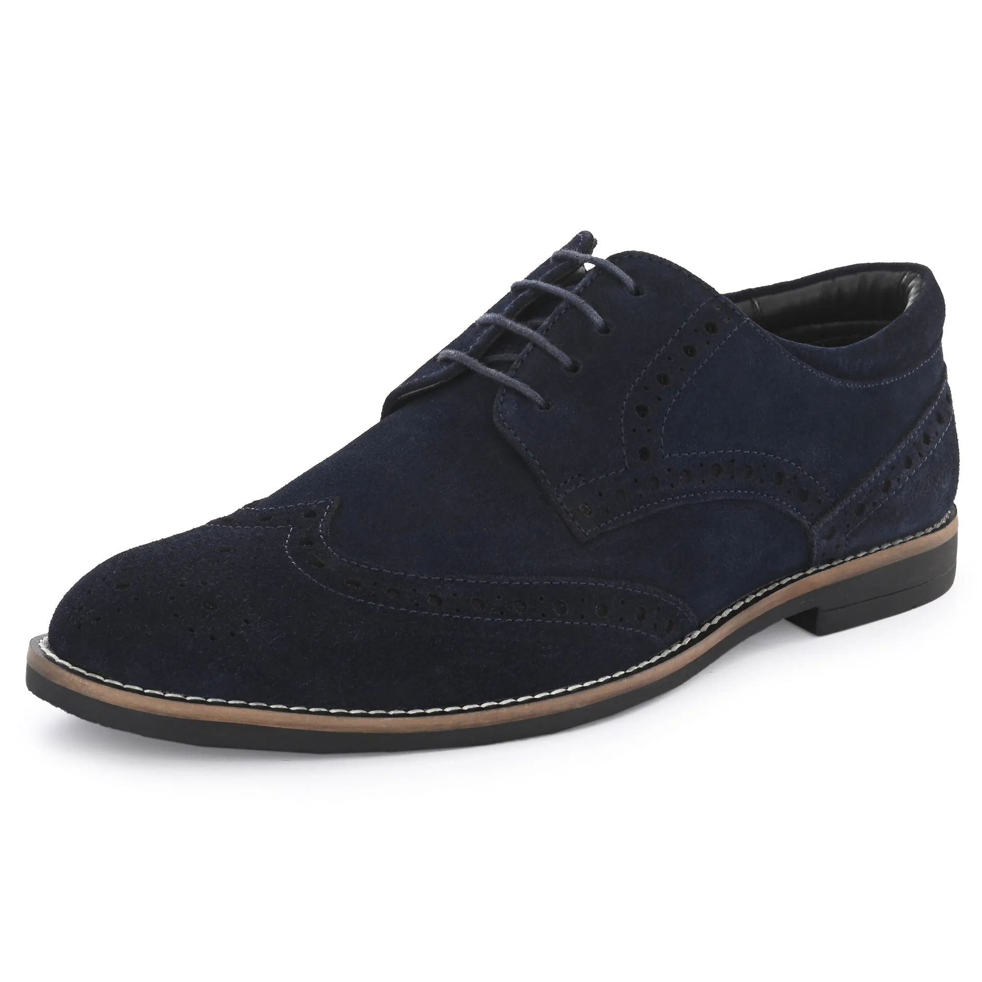 Mighty Suede Leather Brogue Derby Lace Ups
